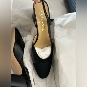 Brand New Chanel Slindback Black Heels 39